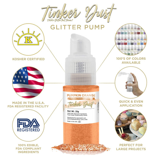Pumpkin Orange Tinker Dust Spray Pump by the Case | Private Label-Brew Glitter®