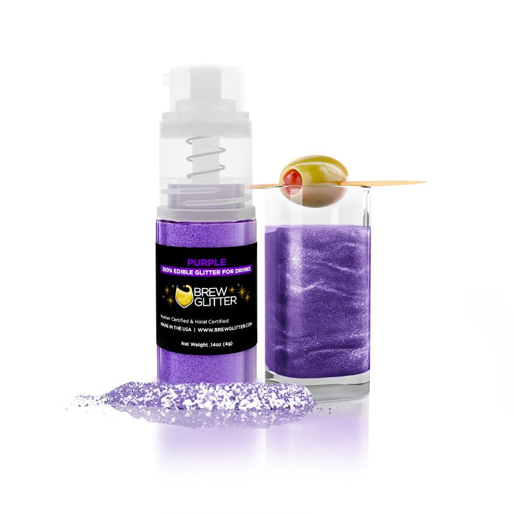 Purple Edible Glitter Mini Spray Pump for Drinks-Brew Glitter®