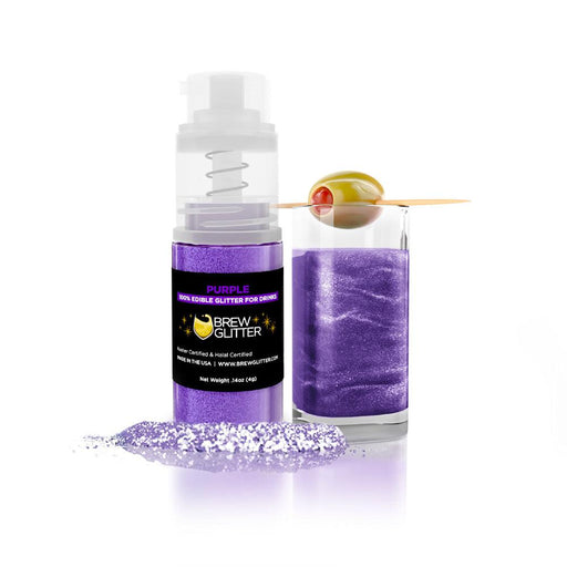 Purple Edible Glitter Mini Spray Pump for Drinks-Brew Glitter®