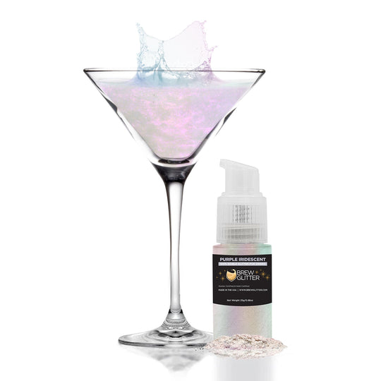 Purple Iridescent Edible Glitter Spray Pump for Drinks-Brew Glitter®