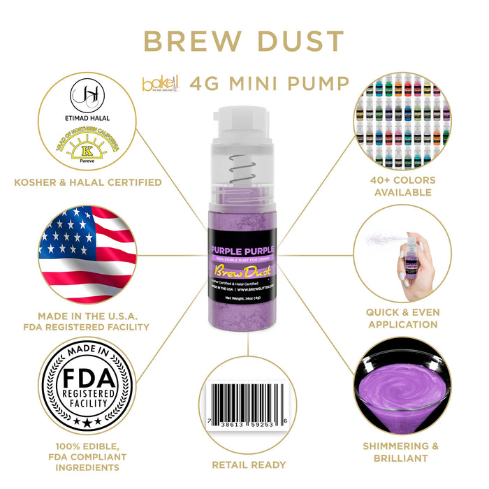 Purple Purple Brew Dust by the Case | 4g Spray Pump-Brew Glitter®