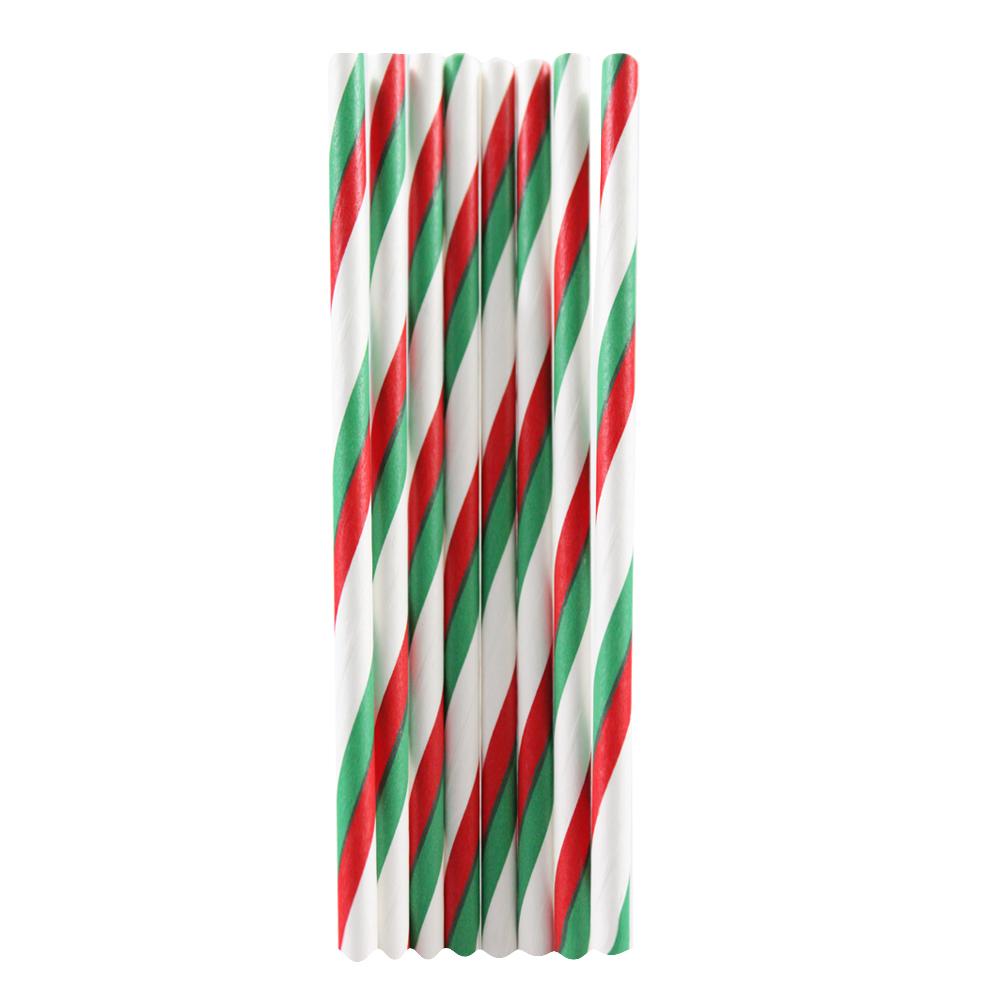 Red & Green Striped Stirring Straws-Brew Glitter®