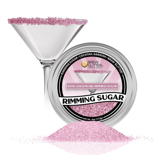 Rose Gold Pearl Cocktail Rimming Sugar-Brew Glitter®