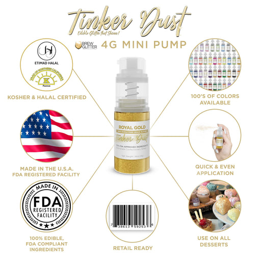 Royal Gold Tinker Dust® 4g Spray Pump | Wholesale Glitter-Brew Glitter®