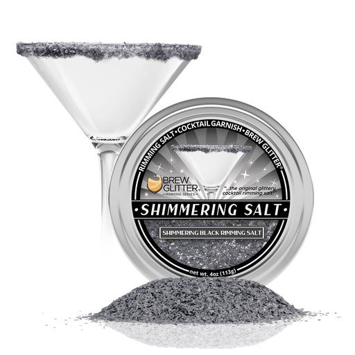 Shimmering Black Cocktail Rimming Salt-Brew Glitter®