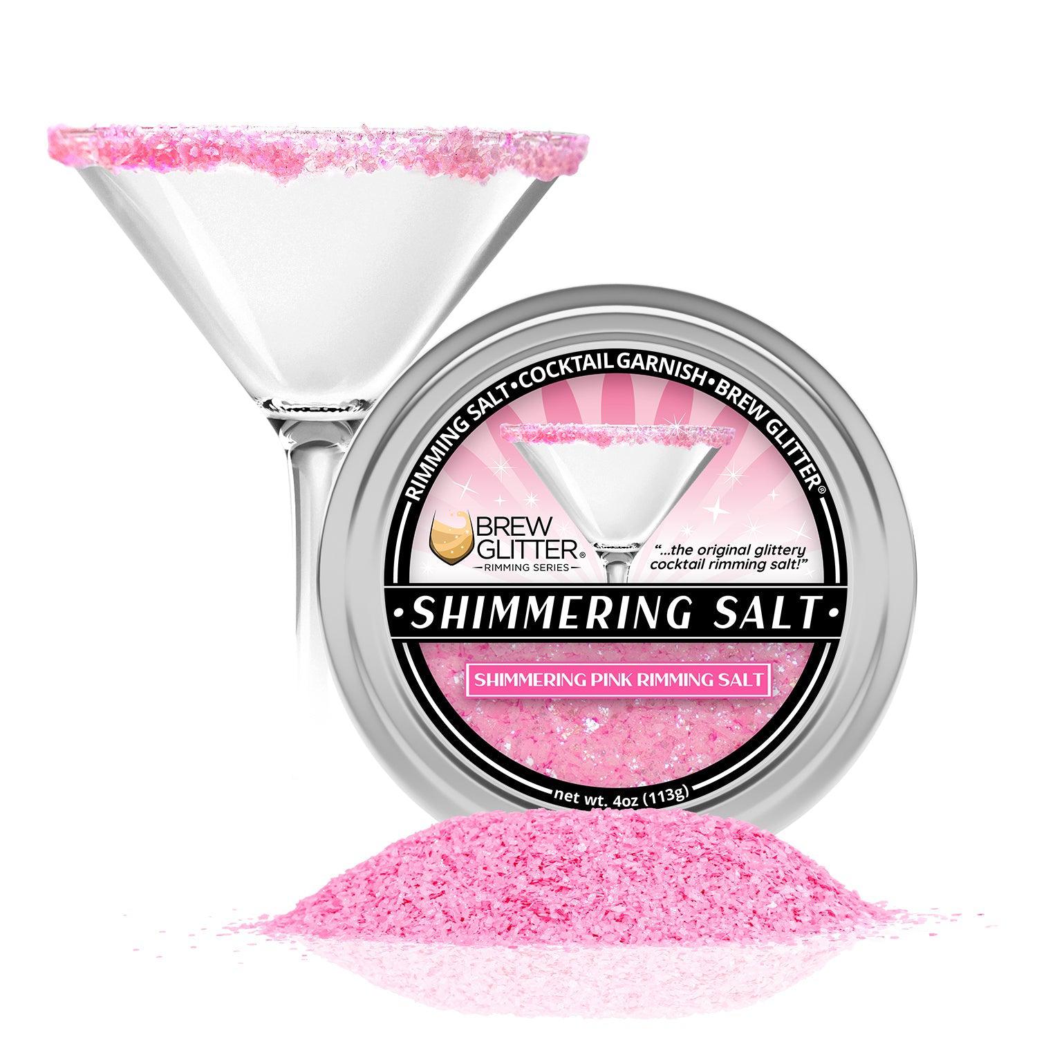 Shimmering Pink Cocktail Rimming Salt-Brew Glitter®