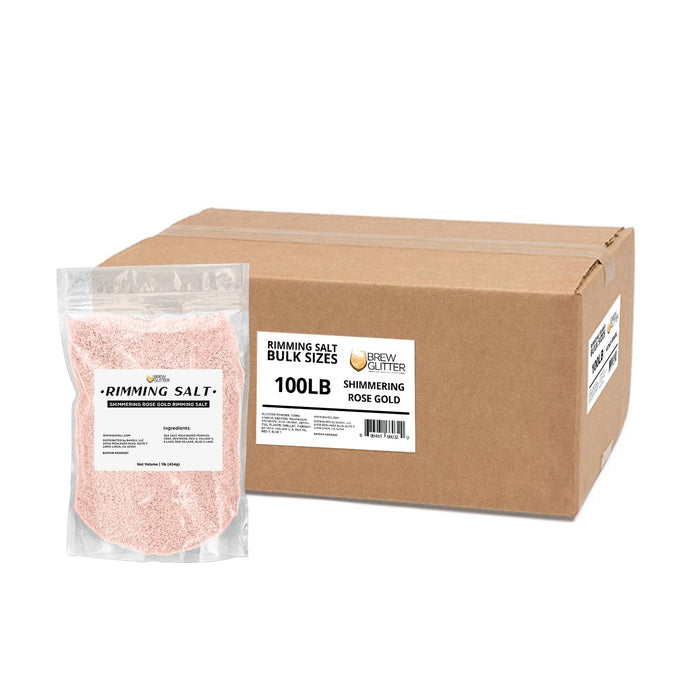 Shimmering Rose Gold Rimming Salt | Bulk Sizes-Brew Glitter®