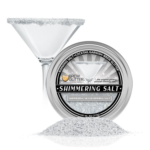 Shimmering Silver Cocktail Rimming Salt-Brew Glitter®