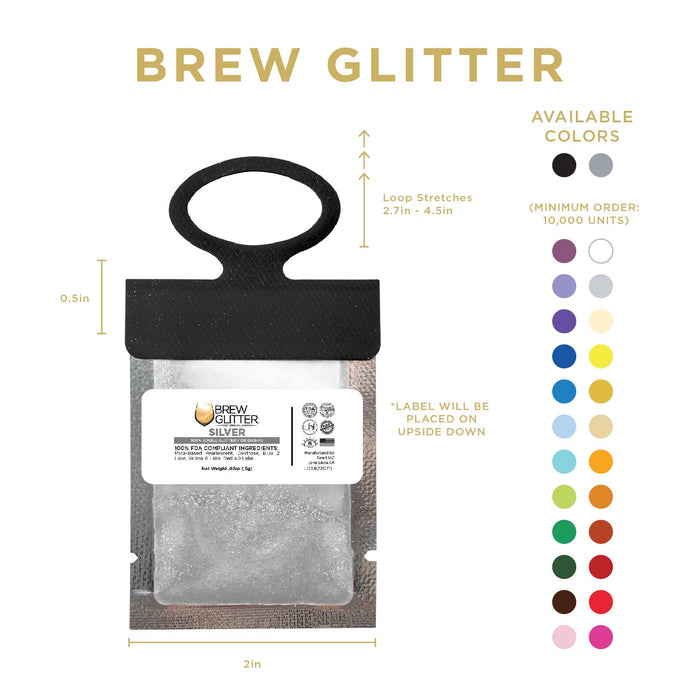 Silver Brew Glitter® Necker | Wholesale-Brew Glitter®