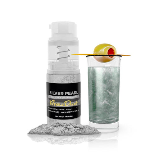 Silver Pearl Edible Brew Dust | Mini Spray Pump-Brew Glitter®