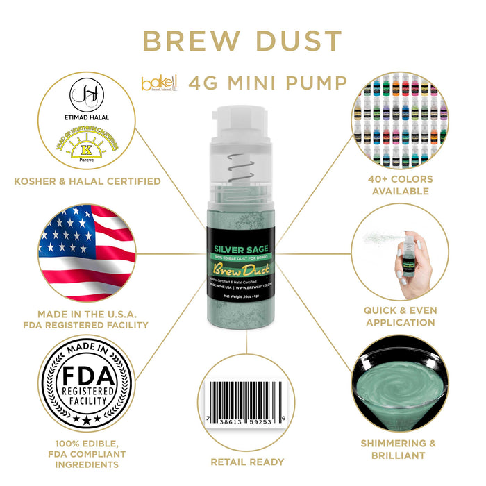 Silver Sage Edible Brew Dust | Mini Spray Pump-Brew Glitter®