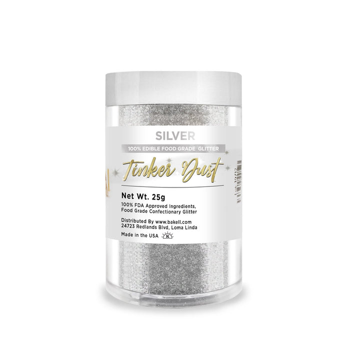 Silver Tinker Dust Food Grade Edible Glitter | Bulk Sizes-Brew Glitter®