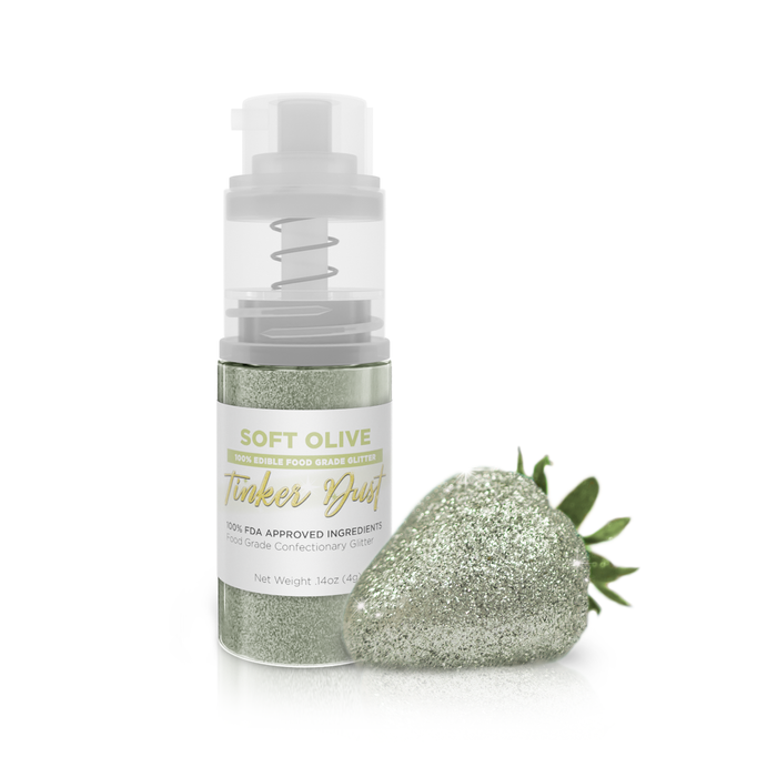 Soft Olive Edible Glitter Spray 4g Pump | Tinker Dust®-Brew Glitter®