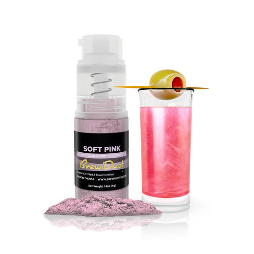 Soft Pink Edible Brew Dust | Mini Spray Pump-Brew Glitter®