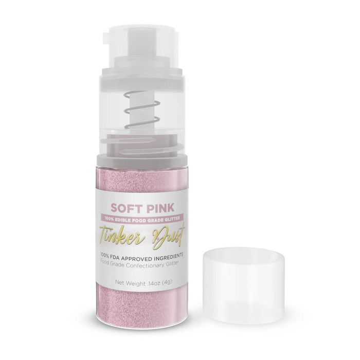 Soft Pink Edible Glitter Spray 4g Pump | Tinker Dust®-Brew Glitter®