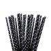Solid Black with White Polka Dots Stirring Straws | Bulk Sizes-Brew Glitter®