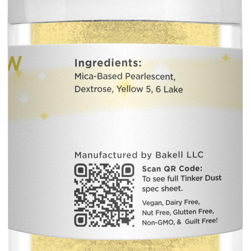 Sunflower Yellow Tinker Dust Food Grade Edible Glitter | Bulk Sizes-Brew Glitter®