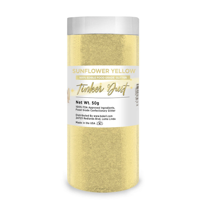 Sunflower Yellow Tinker Dust Food Grade Edible Glitter | Bulk Sizes-Brew Glitter®