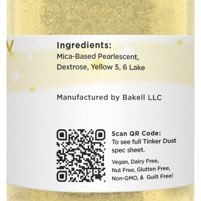 Sunflower Yellow Tinker Dust Food Grade Edible Glitter | Bulk Sizes-Brew Glitter®