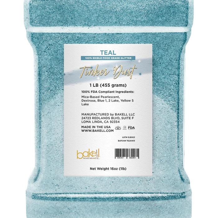 Teal Tinker Dust Food Grade Edible Glitter | Bulk Sizes-Brew Glitter®