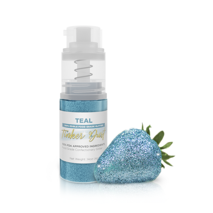 Teal Tinker Edible Glitter Spray 4g Pump | Tinker Dust®-Brew Glitter®