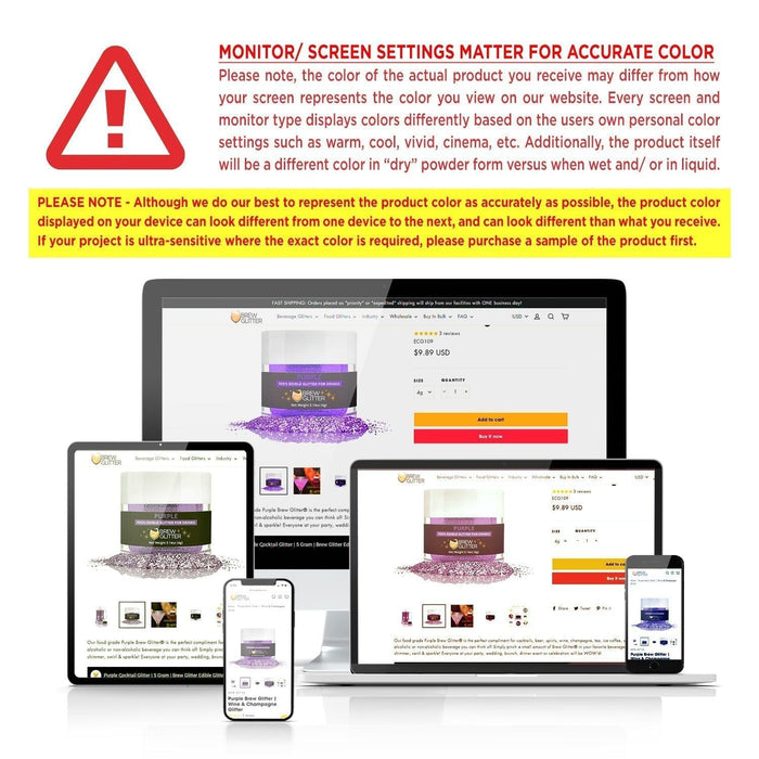 True Gold Brew Glitter® by the Case | EU Compliant Wholesale-Brew Glitter®