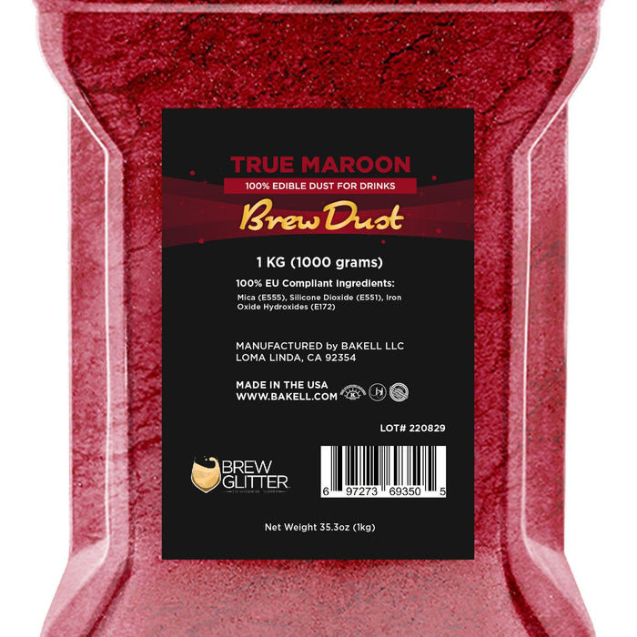 True Maroon Brew Dust by the Case | EU Compliant Wholesale-Brew Glitter®