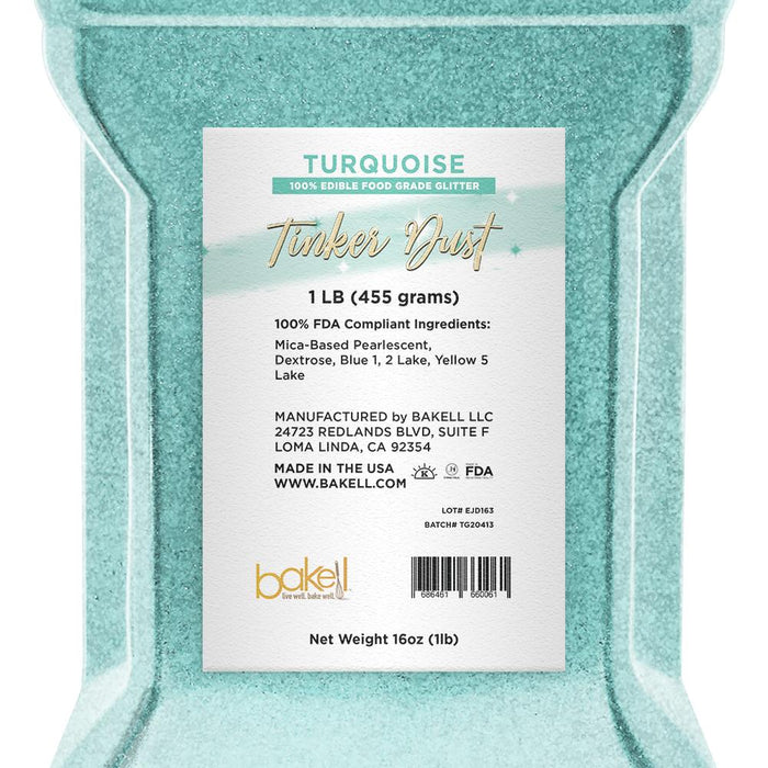 Turquoise Tinker Dust Food Grade Edible Glitter | Bulk Sizes-Brew Glitter®