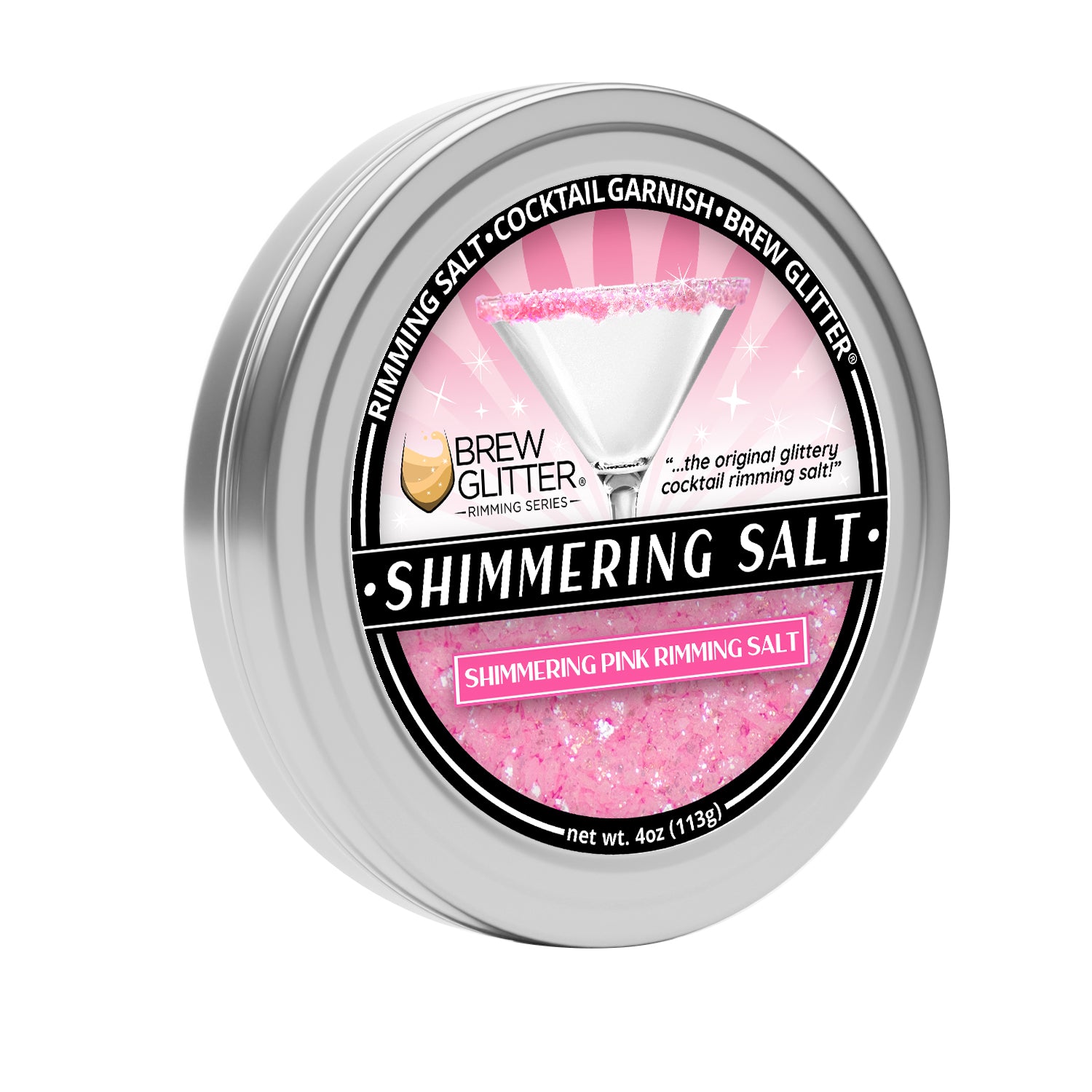 TW - Shimmering Pink Cocktail Rimming Salt-Brew Glitter®