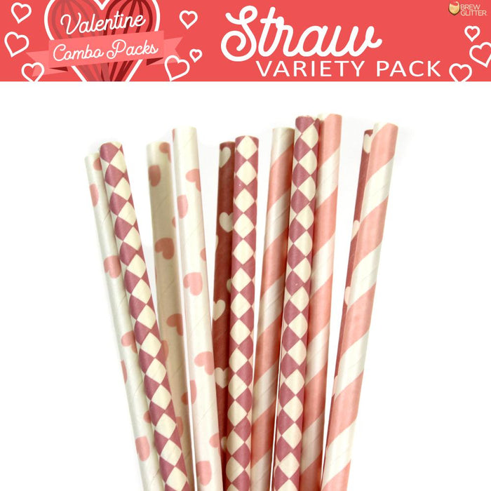 Valentine's Day Collection Stirring Straws Combo Pack B (4 PC SET)-Brew Glitter®