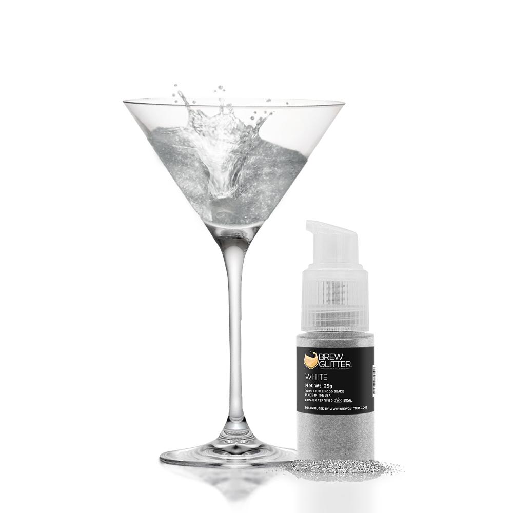 White Edible Glitter Spray Pump for Drinks-Brew Glitter®