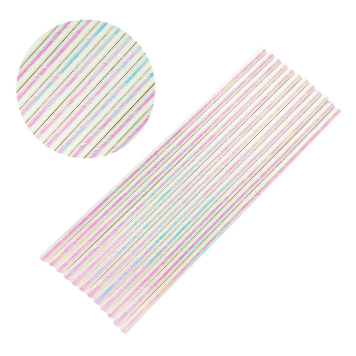 White Iridescent Stirring Straws-Brew Glitter®