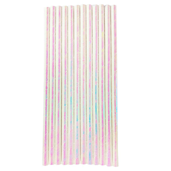 White Iridescent Stirring Straws-Brew Glitter®