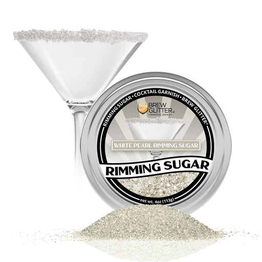 White Pearl Cocktail Rimming Sugar-Brew Glitter®