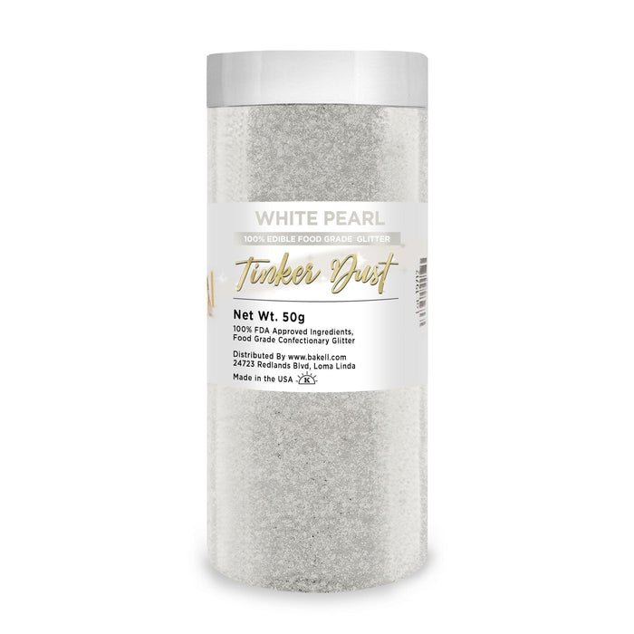 White Pearl Tinker Dust Food Grade Edible Glitter | Bulk Sizes-Brew Glitter®