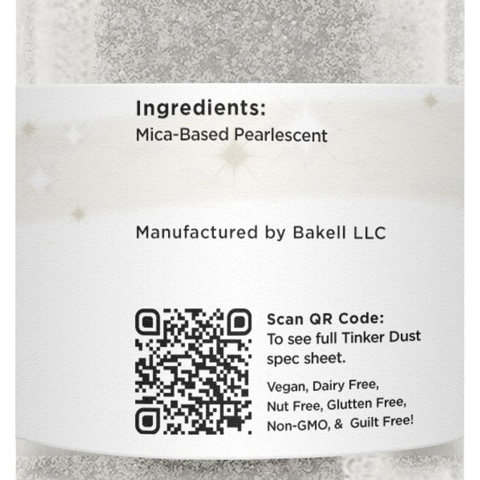 White Pearl Tinker Dust Food Grade Edible Glitter | Bulk Sizes-Brew Glitter®