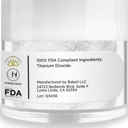 White Petal Dust Food Coloring Powder | 4 Gram Jar-Brew Glitter®