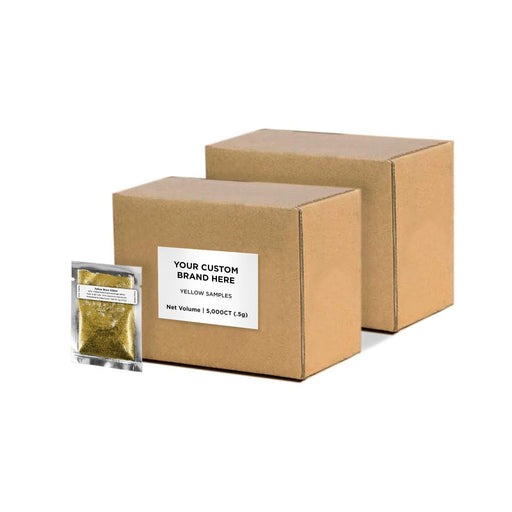 Yellow Brew Glitter Sample Packs by the Case | Private Label-Brew Glitter®