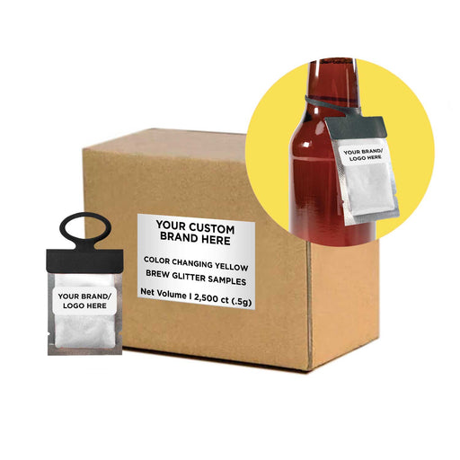 Yellow Color Changing Brew Glitter® Necker | Private Label-Brew Glitter®